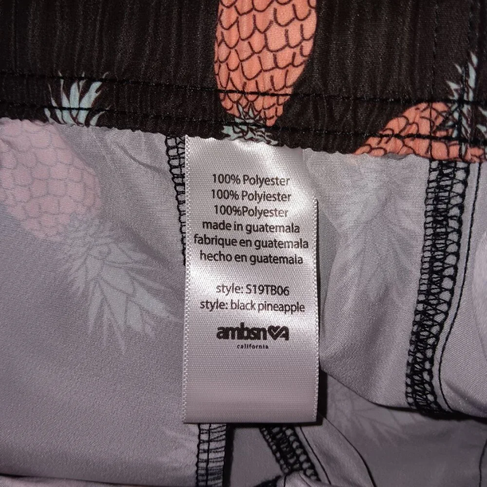 AMBSN CALIFORNIA PINEAPPLE SWIM SHORTS - Picture 10 of 13